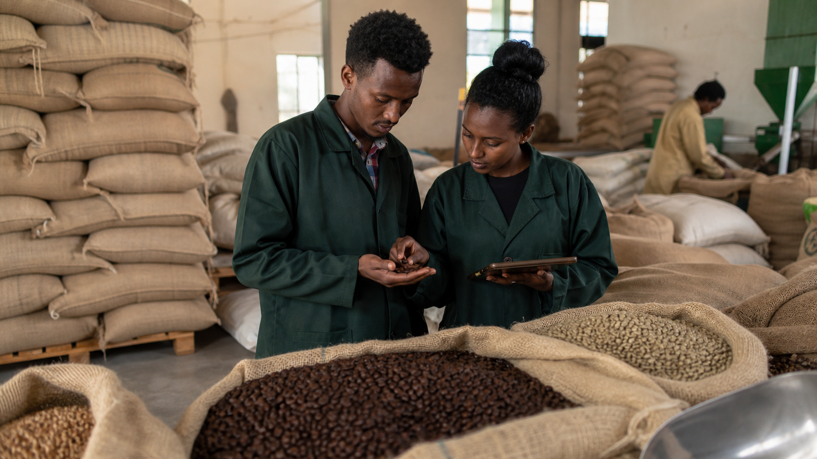 Coffee quality and export work in Ethiopia